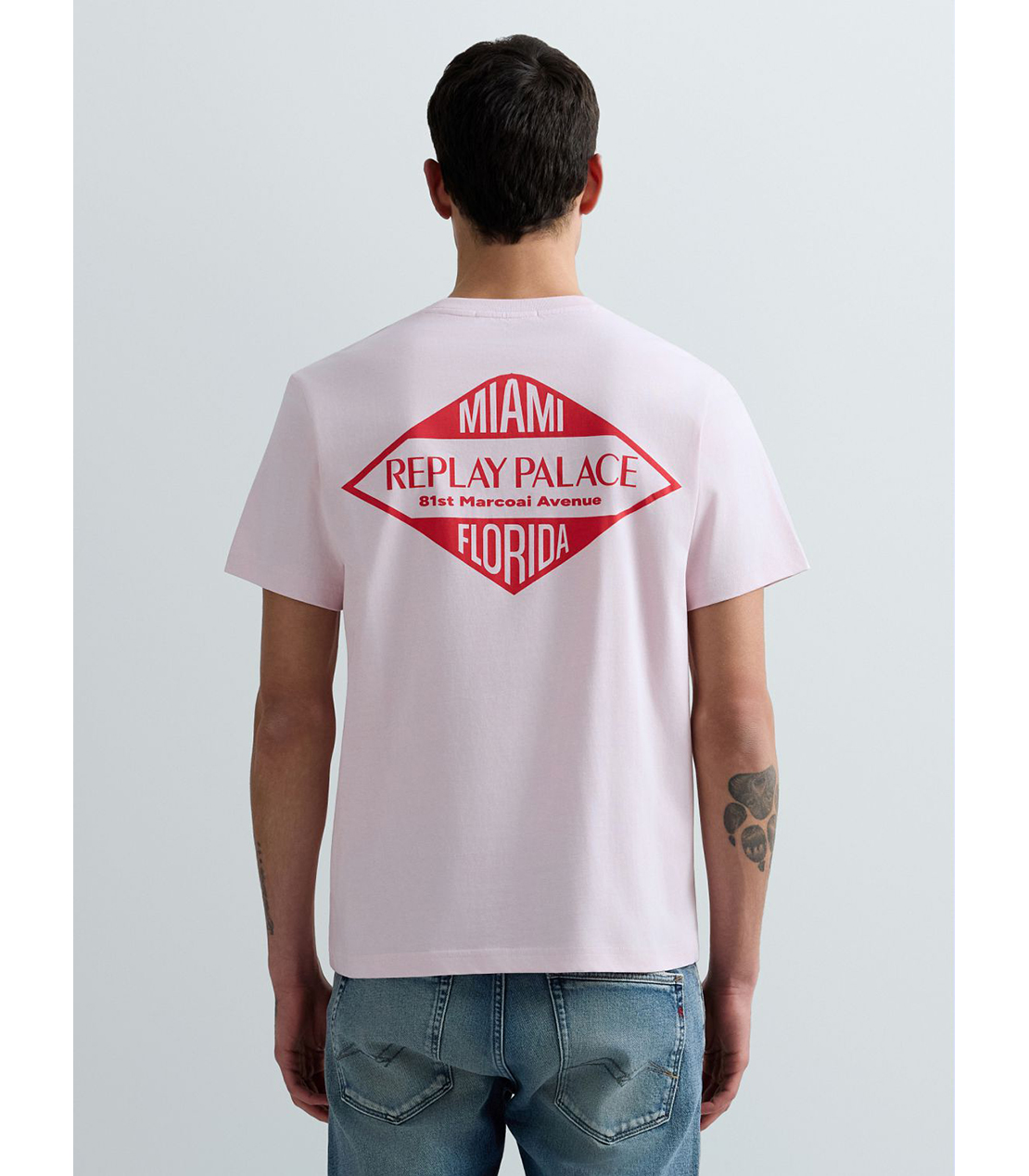 ベーシックジャージーMIAMIプリント Tシャツ 詳細画像 ペールピンク 3